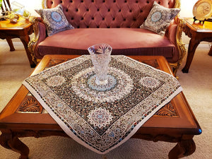 Light Beige Oriental Chanel Square Tablecloth