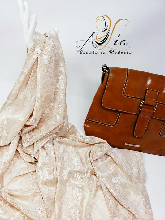 Light Beige Dantel Shawl LD-02