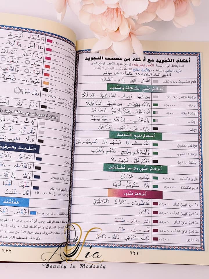 Hardcover Quran with Color Coded Tajweed Rules