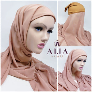 Cinnamon Blush Pin Less Instant Shawl PLIS-11
