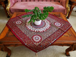 Maroon Oriental Chanel Square Tablecloth