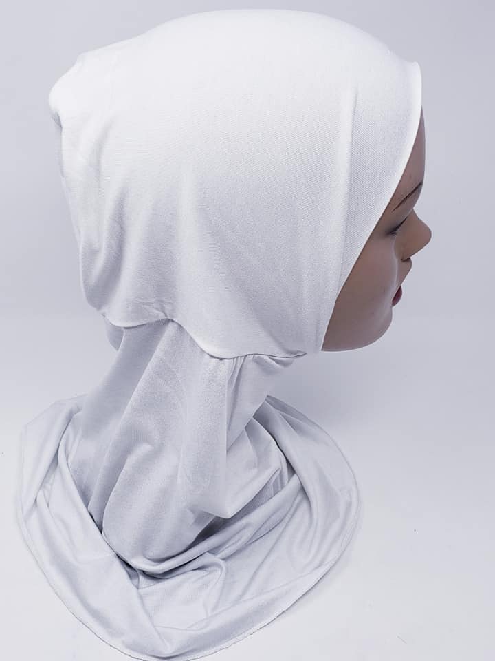 White Ninja Hijab Full Headband Cover  حجاب الننجا