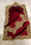 Maroon & Golden Luxurious Islamic Prayer Rug