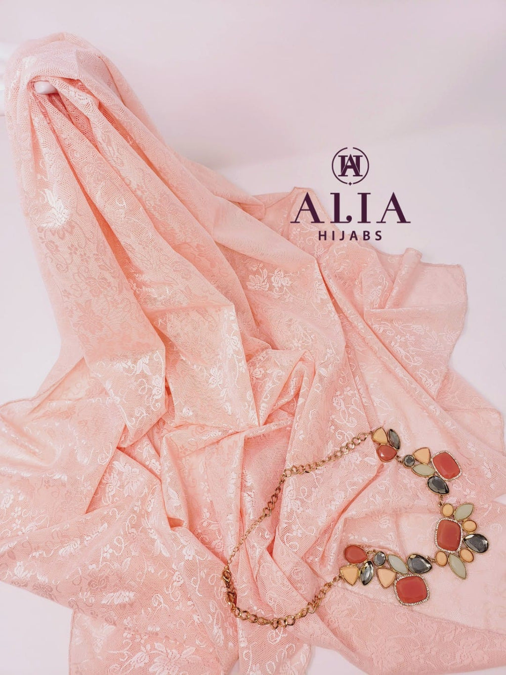 Light Coral Dantel Shawl LD-14