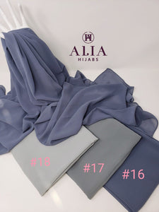 Plain Crepe Chiffon Shawls Group # 7