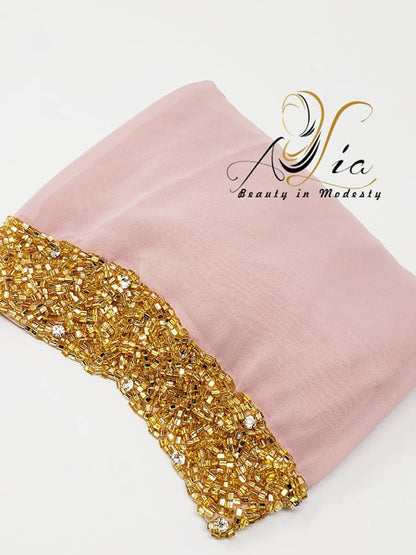 Wedding Shawl With Shiny Diamond Beads, Available In Different Colors