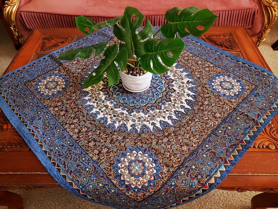Blue Oriental Chanel Square Tablecloth