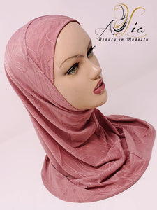Dark Rouge Lycra Jacquard Way Shape R-05